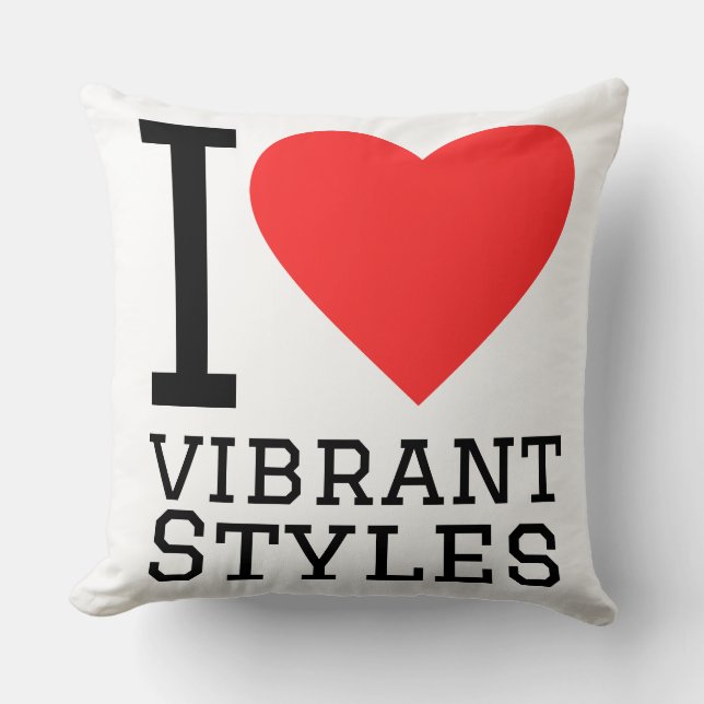 I love vibrant style cushion (Front)