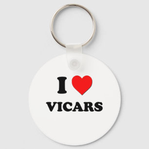 I Love Vicars Key Ring