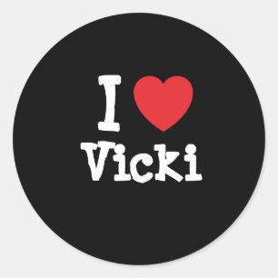 I love Vicki heart T-Shirt Classic Round Sticker