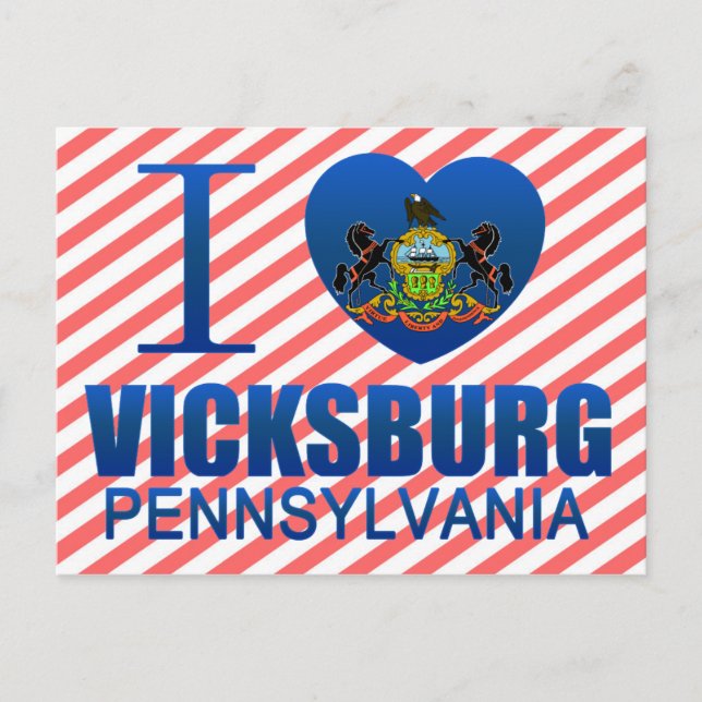 I Love Vicksburg, PA Postcard (Front)