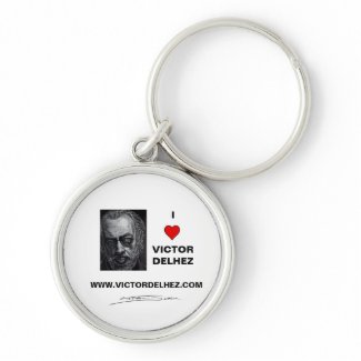I Love Victor Delhez key ring (white)