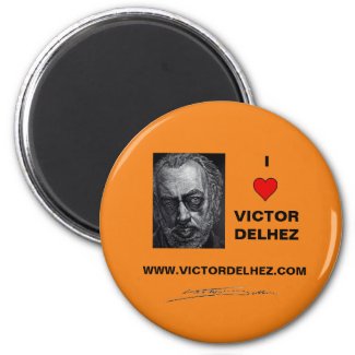 I love Victor Delhez magnet (orange)