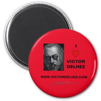 I love Victor Delhez magnet (red)