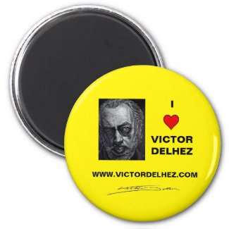 I love Victor Delhez magnet (yellow)