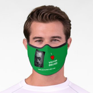 I love Victor Delhez Premium Face Mask (green)