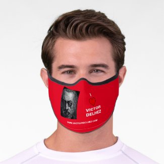 I love Victor Delhez Premium Face Mask (red)