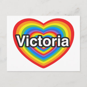 I love Victoria. I love you Victoria. Heart Postcard
