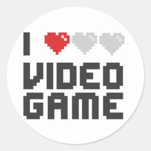 I Love Video Game Classic Round Sticker