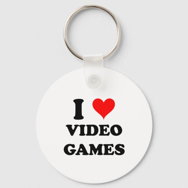 I Love Video Games Key Ring (Front)