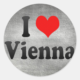 I Love Vienna, Austria Classic Round Sticker