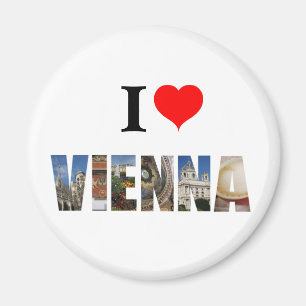 I Love Vienna Austria Magnet