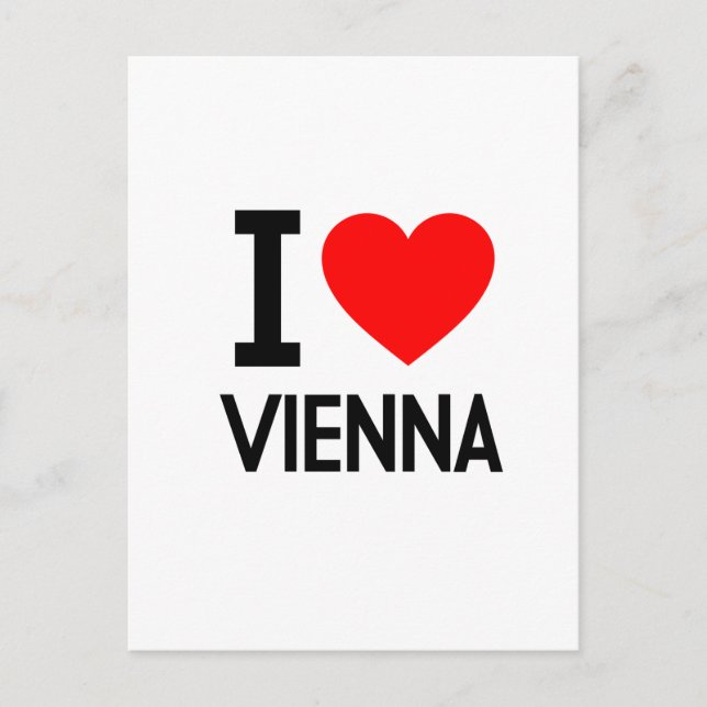 I Love Vienna Postcard (Front)