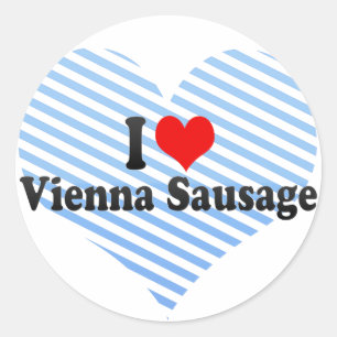 I Love Vienna Sausage Classic Round Sticker