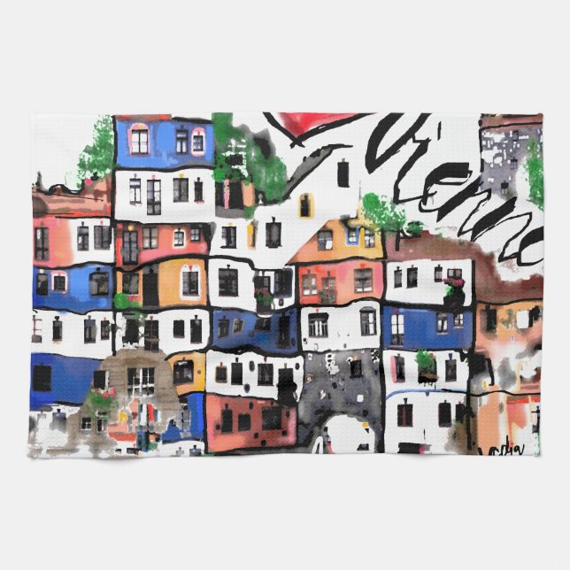 I love Vienna Tea Towel (Horizontal)