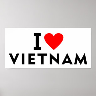 I love Vietnam country like heart travel tourism Poster