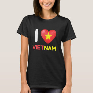 I Love Vietnam Heart Vietnamese Vietnam Family Tra T-Shirt