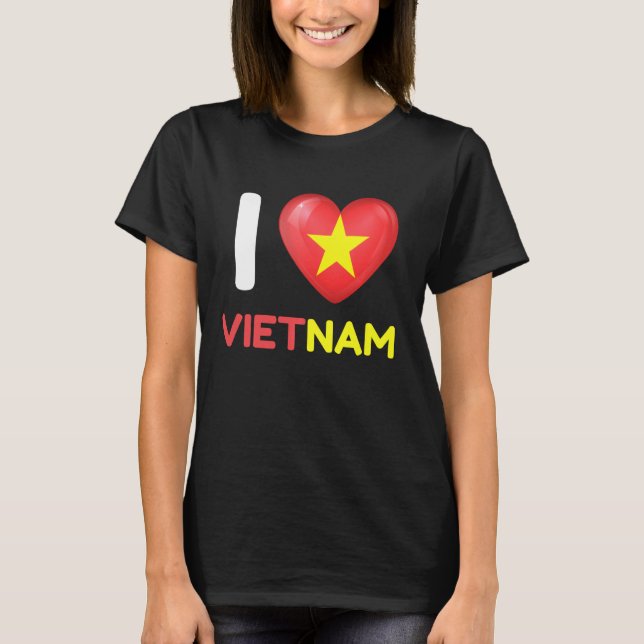 I Love Vietnam Heart Vietnamese Vietnam Family Tra T-Shirt (Front)