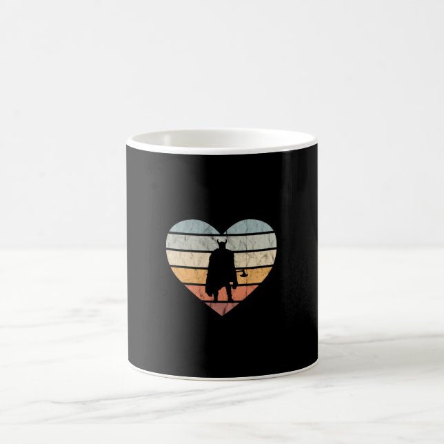 I Love Viking Warrior With Axe Coffee Mug (Center)