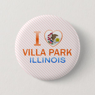 I Love Villa Park, IL 6 Cm Round Badge
