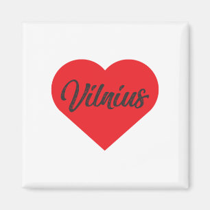 I Love Vilnius - Lithuania Magnet