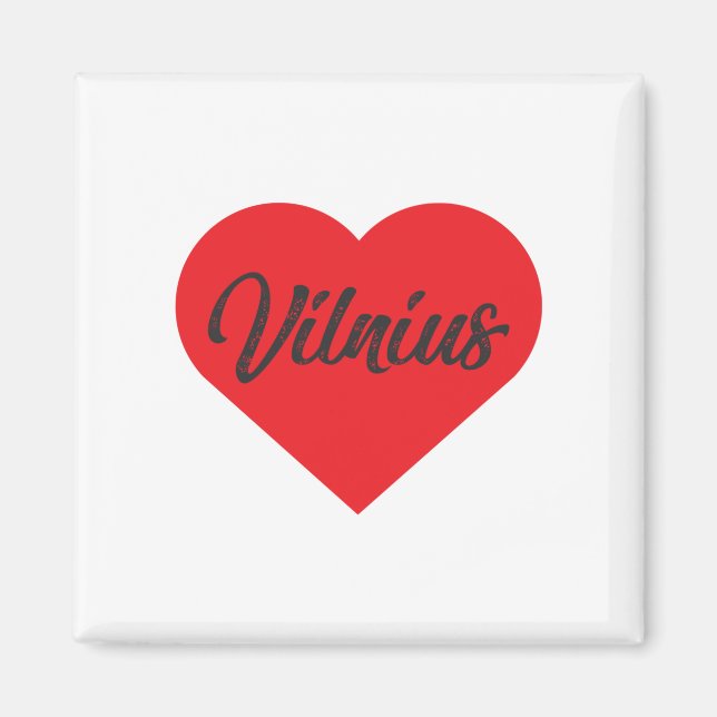 I Love Vilnius - Lithuania Magnet (Front)
