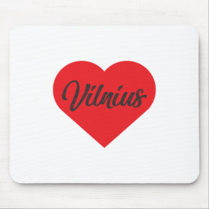 I Love Vilnius - Lithuania Mouse Mat