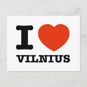 I Love Vilnius Postcard