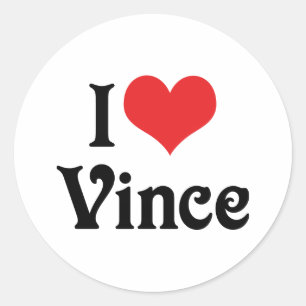 I Love Vince Classic Round Sticker