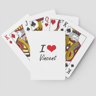 I Love Vincent Playing Cards
