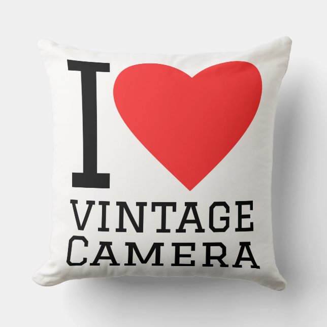 I love vintage camera  cushion (Front)