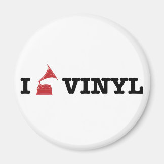 i love vinyl magnet