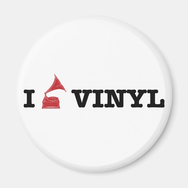 i love vinyl magnet (Front)