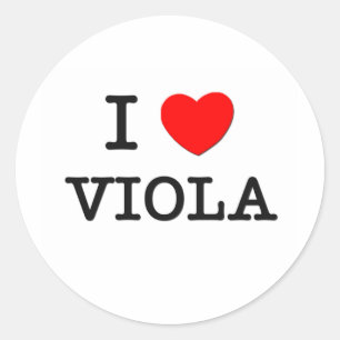 I Love Viola Classic Round Sticker