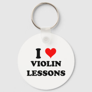 I Love Violin Lessons Key Ring