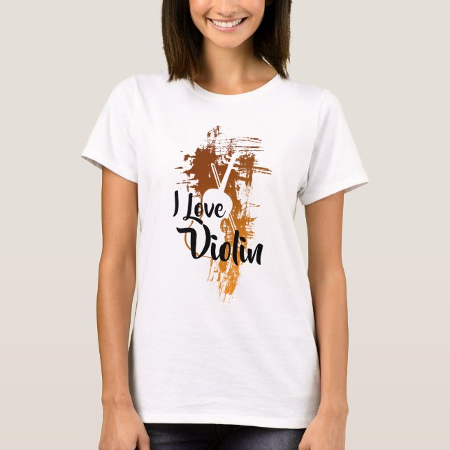 I Love Violin T-Shirt (Front)