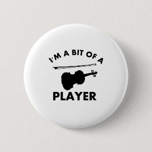 I Love violins 6 Cm Round Badge