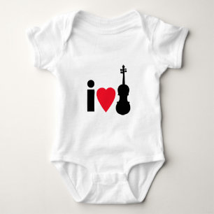 I Love Violins Baby Bodysuit