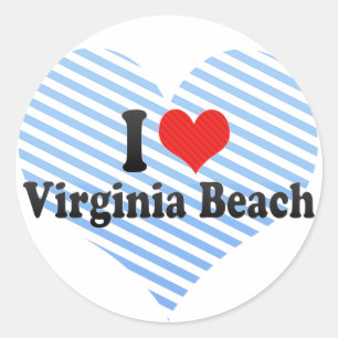 I Love Virginia Beach Classic Round Sticker