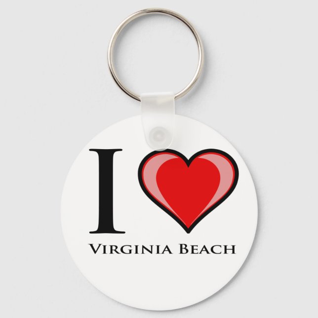 I Love Virginia Beach Key Ring (Front)