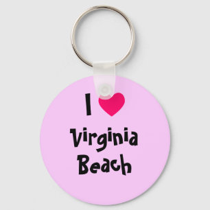 I Love Virginia Beach Key Ring