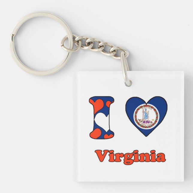 I love Virginia Key Ring (Front)
