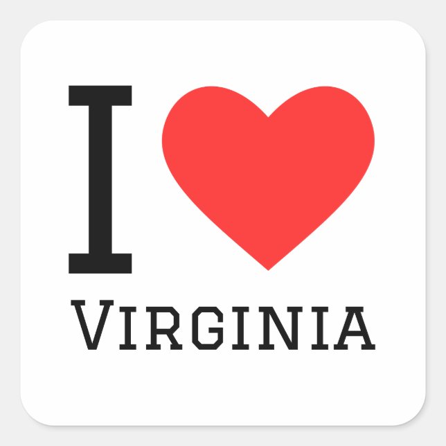 I love virginia square sticker (Front)