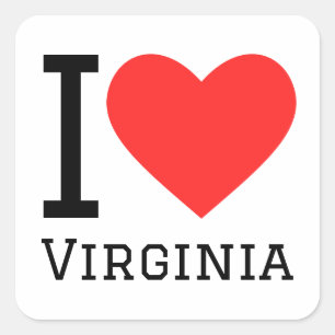 I love Virginia Square Sticker