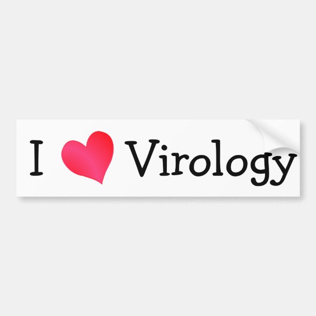 I Love Virology Bumper Sticker (Front)