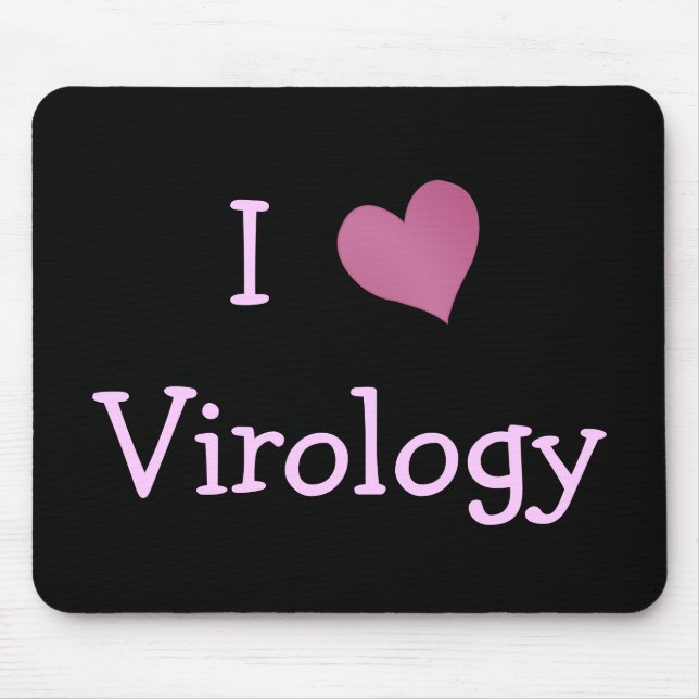I Love Virology Mouse Mat (Front)