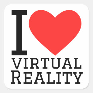 I love virtual reality square sticker