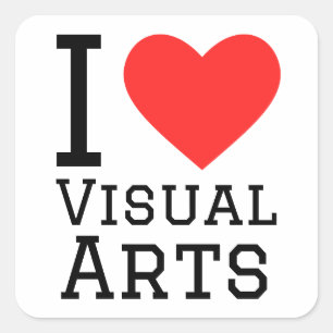 I love visual arts square sticker