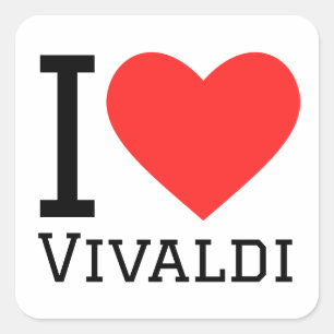 I love vivaldi square sticker