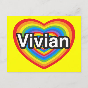 I love Vivian. I love you Vivian. Heart Postcard