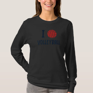 I Love Volleyball Coach Team Player Trainer Volley T-Shirt